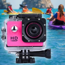 Экшн камера водонепроницаемая для экстремальной съемки SJ4000 Sports HD DV 1080P FULL HD Розовая