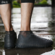 Еластичні багаторазові водонепроникні силіконові чохли-бахили для взуття від води S Чорні