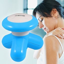 Мультифункциональный USB вибромассажер  для спина и шеи Mimo (мимо) Синий 
