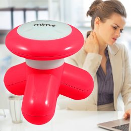 Мультифункциональный USB вибромассажер  для спина и шеи Mimo (мимо) Красный