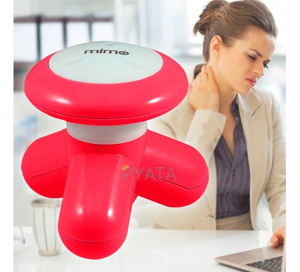 Мультифункциональный USB вибромассажер  для спина и шеи Mimo (мимо) Красный