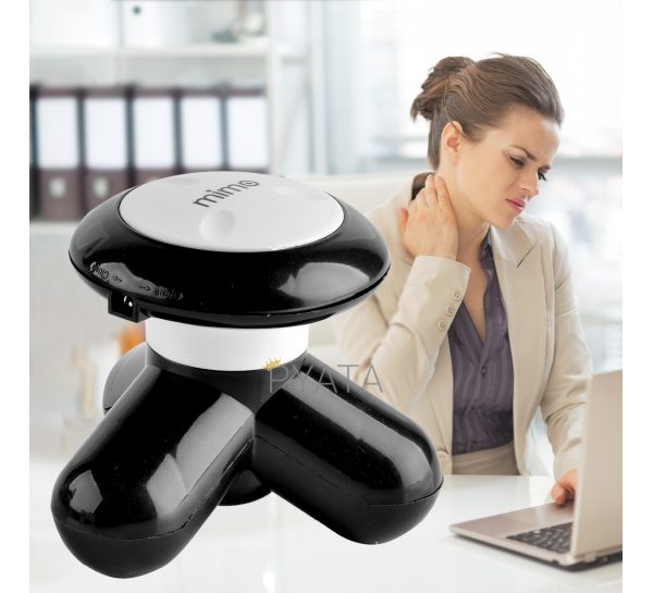 Мультифункциональный USB вибромассажер  для спина и шеи Mimo (мимо) Черный