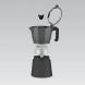 Гейзерна кавоварка на 9 чашок MR-1666-9-BLACK 450 мл Чорна (235)