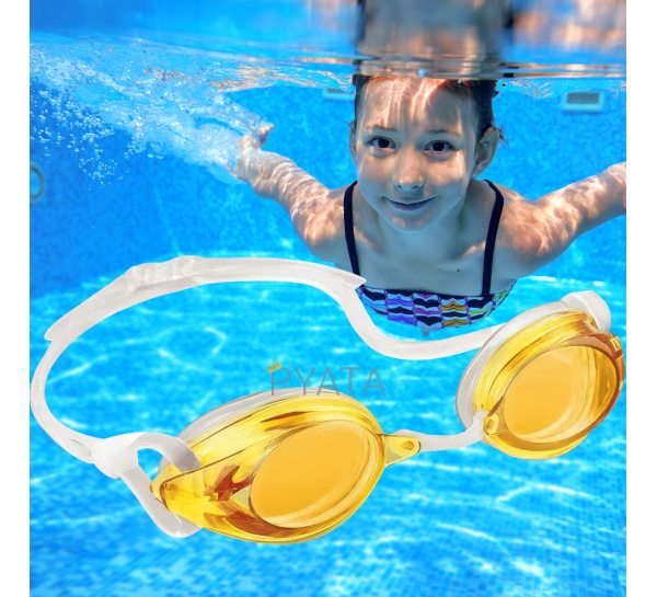 Дитячі окуляри для плавання 8+років 55684 Жовті (I24)