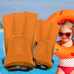 Детские ласты для плавания TT14013 Оранжевые (I24)