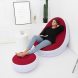 Надувной диван кровать  AIR SOFA + насос | Надувное велюровое кресло с пуфиком Белый