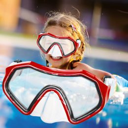 Детская маска для подводного плавания INTEX 22049 Красно-Черная (I24)
