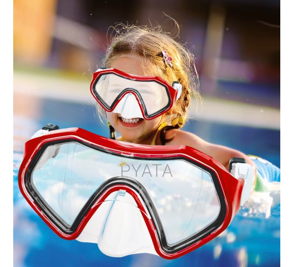 Дитяча маска для підводного плавання INTEX 22049 Червоно-Чорна (I24)