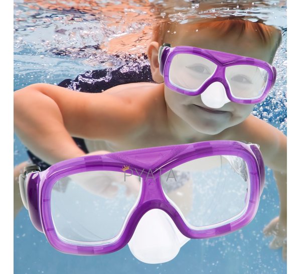 Детская маска для подводного плавания от 7 лет Bestway 22039 Фиолетовая (I24)