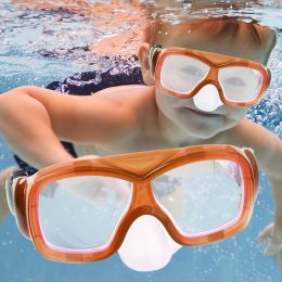 Детская маска для подводного плавания от 7 лет Bestway 22039 Оранжевая (I24)