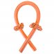 Шелковая гибкая лента-бигуди для укладки и накрутки завивки волос Оранжевая 