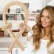 Шелковая гибкая лента-бигуди для укладки и накрутки завивки волос Бежевая