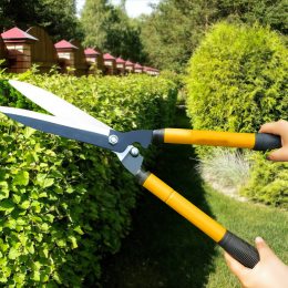 Ножницы-секатор садовые для стрижки и формирования кустарников 55 см Желтый