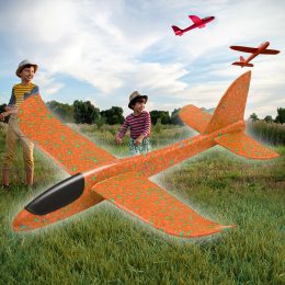 Детская игрушка метательный планирующий самолет Fly Plane 48 см Оранжевый