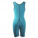 Жіночий стягуючий костюм для схуднення з ефектом сауни Body Shaper Блакитний р М