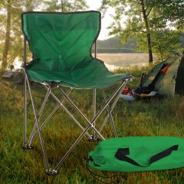 Раскладное кресло-паук стул для кемпинга и рыбалки без подлокотников в чехле Outdoor Standard Зеленое 