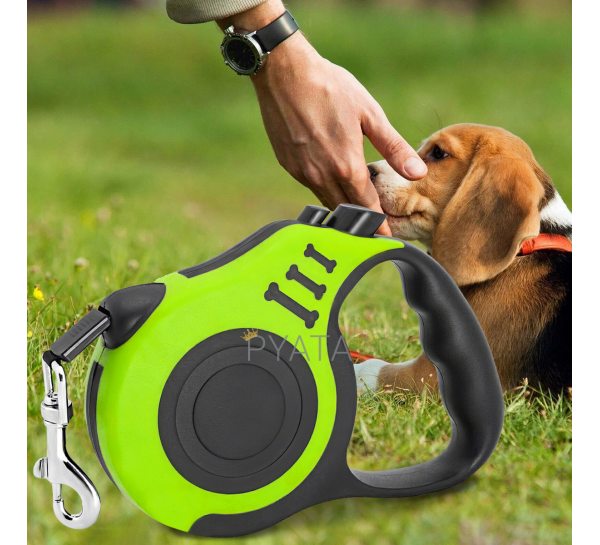 Автоматический выдвижной поводок-рулетка для собак 3м Зеленый (205)