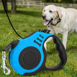 Автоматичний висувний повідець-рулетка для собак 5м Синій (205)