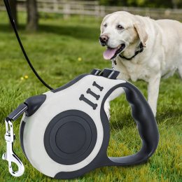 Автоматический выдвижной поводок-рулетка для собак 5м Белый (205)