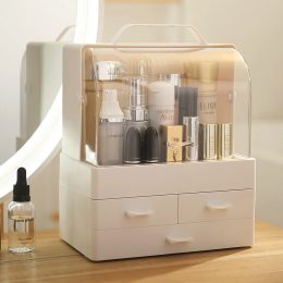 Акриловий настільний органайзер для косметики Cosmetic Storage Box LD GW 880 Білий (205)