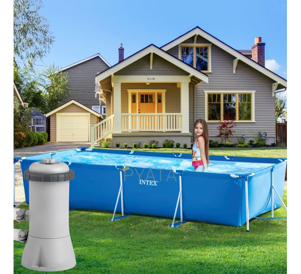 Каркасний сімейний прямокутний басейн Intex "Mini Frame Pool" 28274 7127л (IGR24)