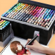 Набор оригинальных двусторонних скетч маркеров фломастеров для рисования Touch 262 штуки (HA-228)