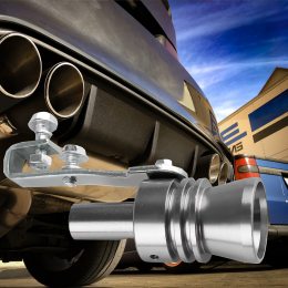 Автомобильный турбо-звуковой свисток на глушитель-выхлопную трубу Turbo Sound SOUND For Car EL-1290 M 1.6­2.0L Серый (237)