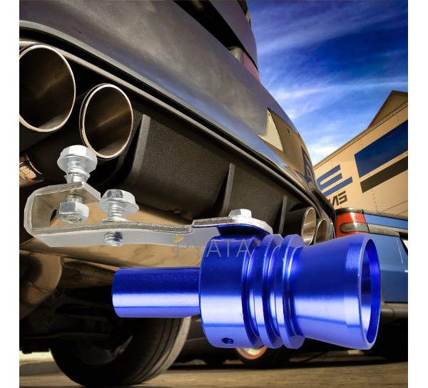 Автомобильный турбо-звуковой свисток на глушитель-выхлопную трубу Turbo Sound SOUND For Car EL-1290 M 1.6­2.0L Синий (237)