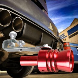 Автомобильный турбо-звуковой свисток на глушитель-выхлопную трубу Turbo Sound SOUND For Car EL-1290 M 1.6­2.0L Красный (237)