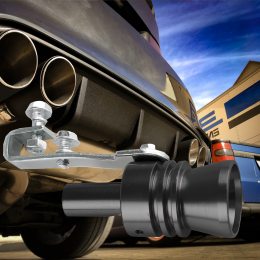 Автомобільний свисток турбо-звуковий на глушник-вихлопну трубу Turbo Sound SOUND For Car EL-1290 M 1.62.0L Чорний (237)