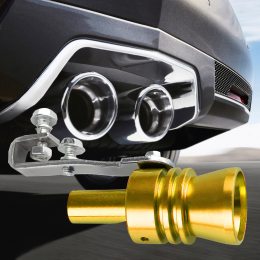 Автомобільний свисток турбо-звуковий на глушник-вихлопну трубу Turbo Sound SOUND For Car EL-1290 L 2.0­2.4L Золотий (237)