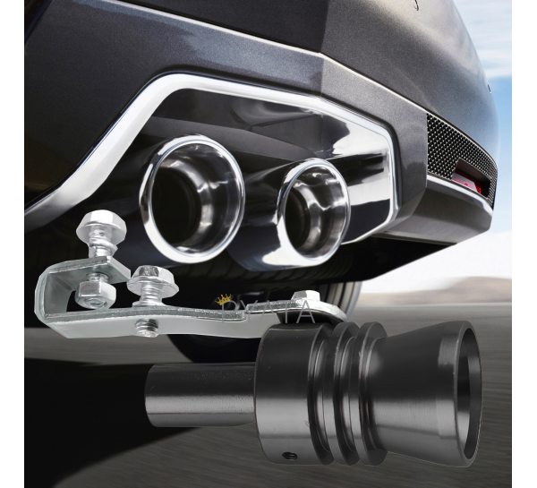 Автомобильный турбо-звуковой свисток на глушитель-выхлопную трубу Turbo Sound SOUND For Car EL-1290 L 2.0­2.4L Черный (237)