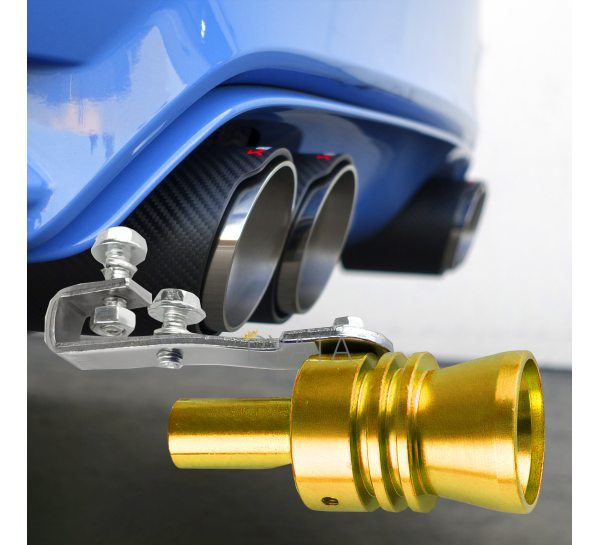 Автомобільний свисток турбо-звуковий на глушник-вихлопну трубу Turbo Sound SOUND For Car EL-1290 XL 2.4L Золотий (237)