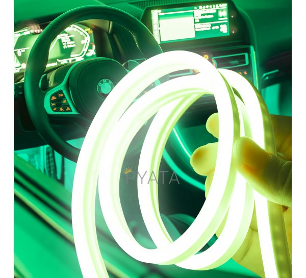 LED Подсветка для салона автомобиля Car Cold Light Line 4 м EL-1302-4M Зеленый (237)