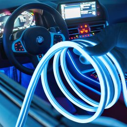LED Підсвічування для салону автомобіля Car Cold Light Line 4 м EL-1302-4M Блакитний (237)