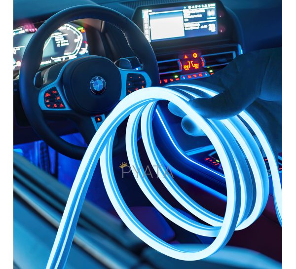 LED Підсвічування для салону автомобіля Car Cold Light Line 4 м EL-1302-4M Блакитний (237)