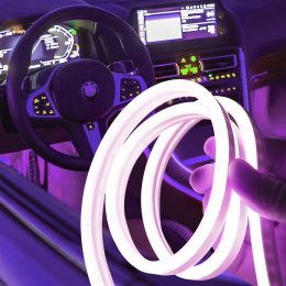 LED Підсвічування для салону автомобіля Car Cold Light Line 4 м EL-1302-4M Фіолетовий (237)
