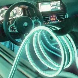 LED Підсвічування для салону автомобіля Car Cold Light Line 4 м EL-1302-4M Бірюзовий (237)