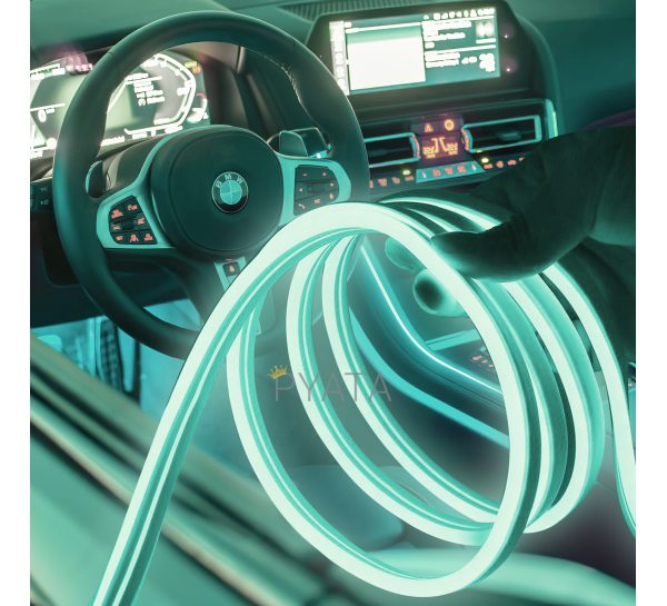 LED Підсвічування для салону автомобіля Car Cold Light Line 5м EL-1302-5M Бірюзовий (237)