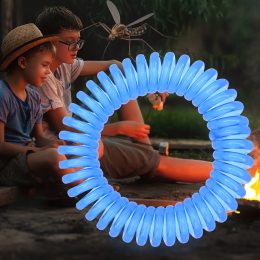 Антимоскитный силиконовый браслет от комаров и насекомых с капсулой Ball Голубой (626)