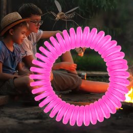Антимоскитный силиконовый браслет от комаров и насекомых с капсулой Ball Розовый (626)