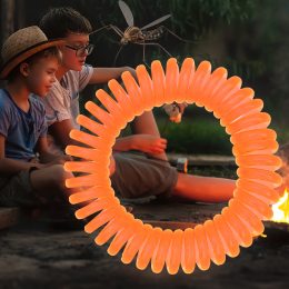 Антимоскитный силиконовый браслет от комаров и насекомых с капсулой Ball Оранжевый (626)