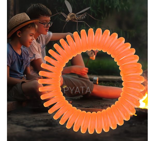 Антимоскитный силиконовый браслет от комаров и насекомых с капсулой Ball Оранжевый (626)