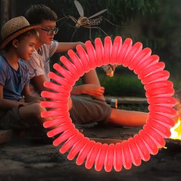 Антимоскитный силиконовый браслет от комаров и насекомых с капсулой Ball Красный (626)