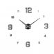 Настенные самоклеющиеся кварцевые 3д часы с арабскими цифрами DIY Clock ZH005 Серые (B)
