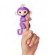 Дитяча інтерактивна іграшка мавпочка зі звуковими ефектами Fingerlings Фіолетова