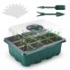 Стартовый лоток для проращивания семян с регулируемой влажностью на 12 ячеек Зеленый