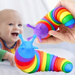 Детская гнущиеся игрушка-антистресс слизняк "Гусеница"