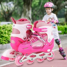 Детские раздвижные ролики MEADIN Sport р 37-42 Розовые