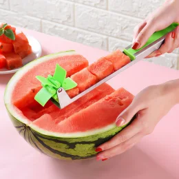 Ніж-слайсер для різання кавуна та дині кубиками SUNROZ Watermelon Slicer у формі млина (205)
